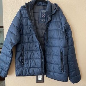 Abercrombie & Fitch navy packable puffer jacket